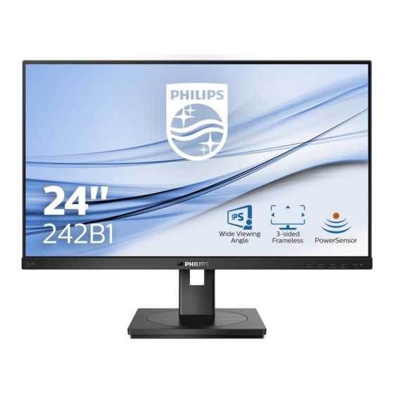 Philips 242B1 user manual 
 https://www.manualslib.com/manual/2322089/Philips-242b1.html